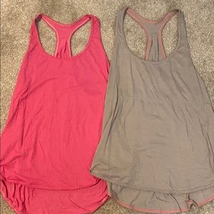 Lululemon 105 Tank Tops - Pink & Grey! Sz. 8